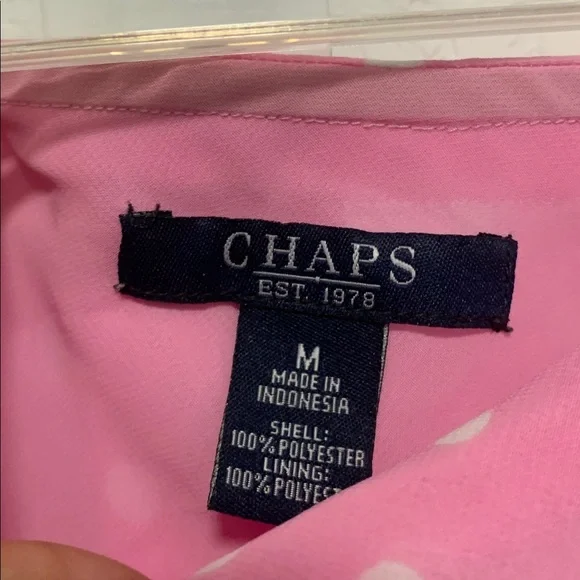 Y2K Chaps Pink Polka Dot Ruffle Hem Skirt - Picture 4 of 7